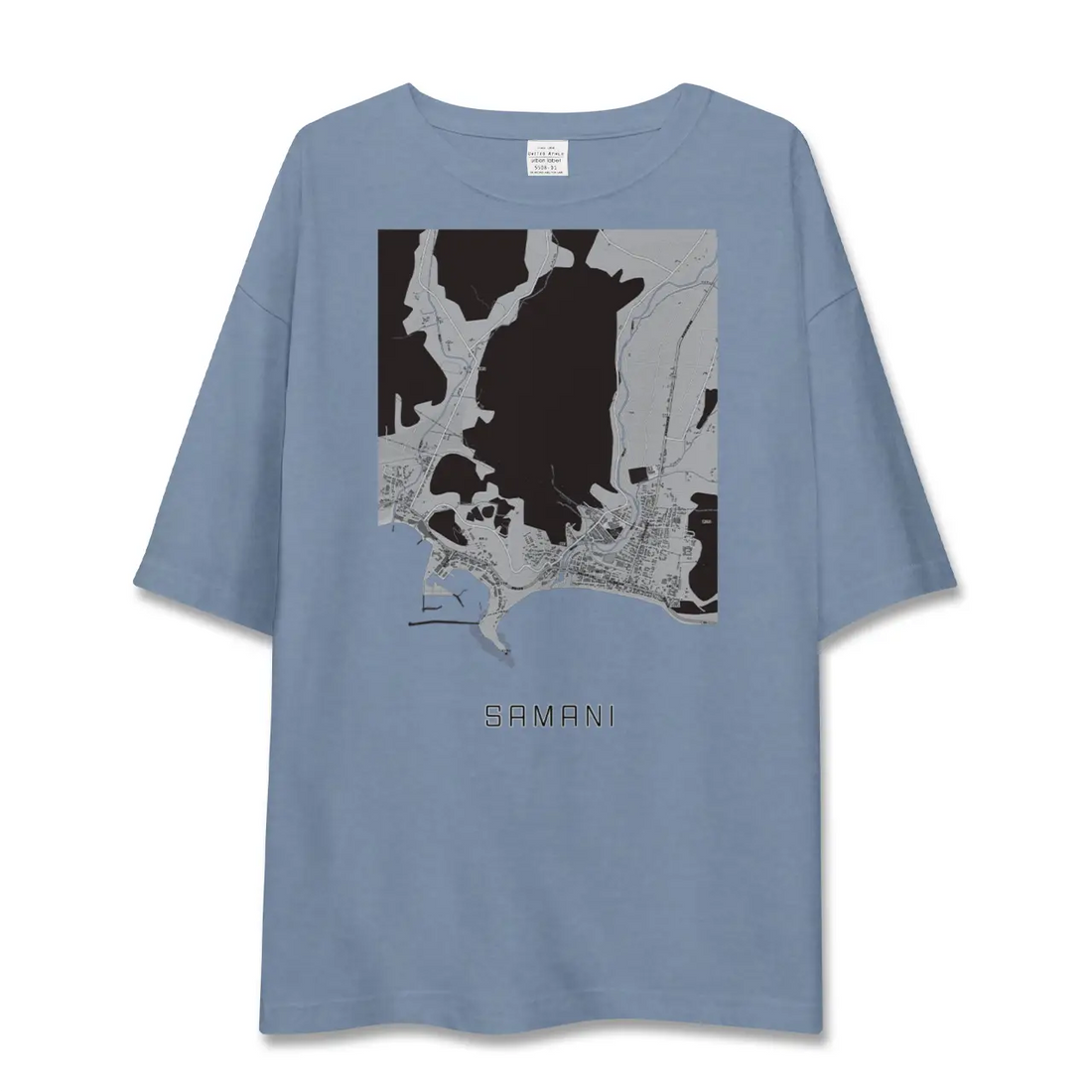 【様似(北海道)】地図柄ビッグシルエットTシャツ
