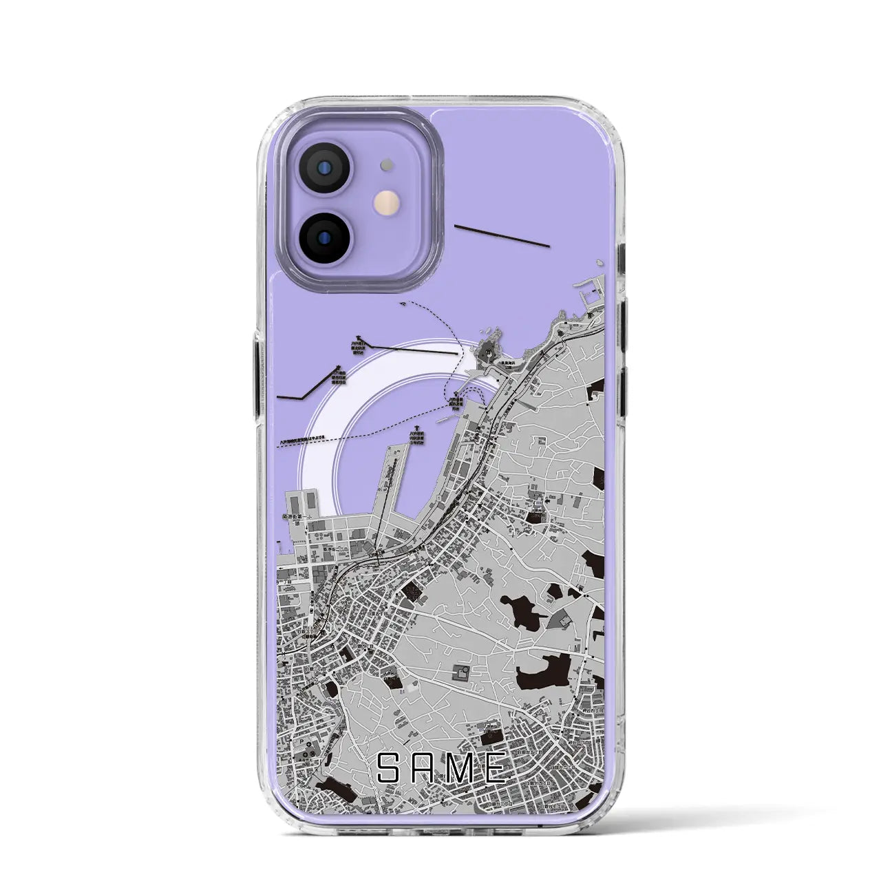 【鮫(青森県)】地図柄iPhoneケース(MagSafeタイプ)