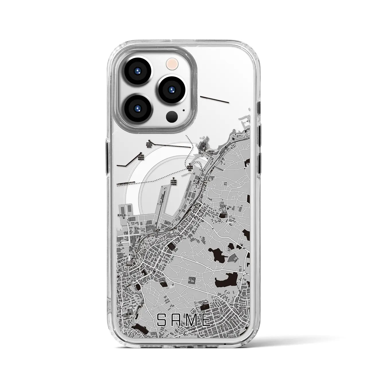 【鮫(青森県)】地図柄iPhoneケース(MagSafeタイプ)