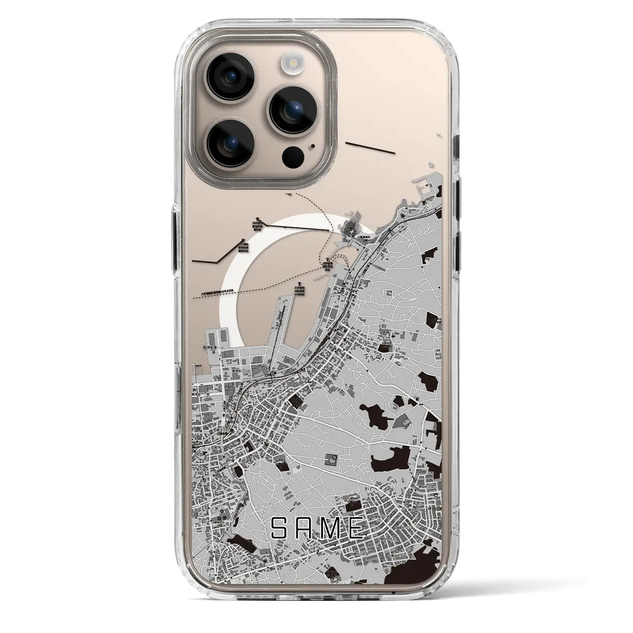 【鮫(青森県)】地図柄iPhoneケース(MagSafeタイプ)