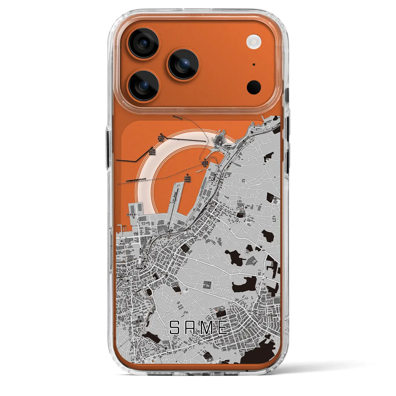 【鮫(青森県)】地図柄iPhoneケース(MagSafeタイプ)