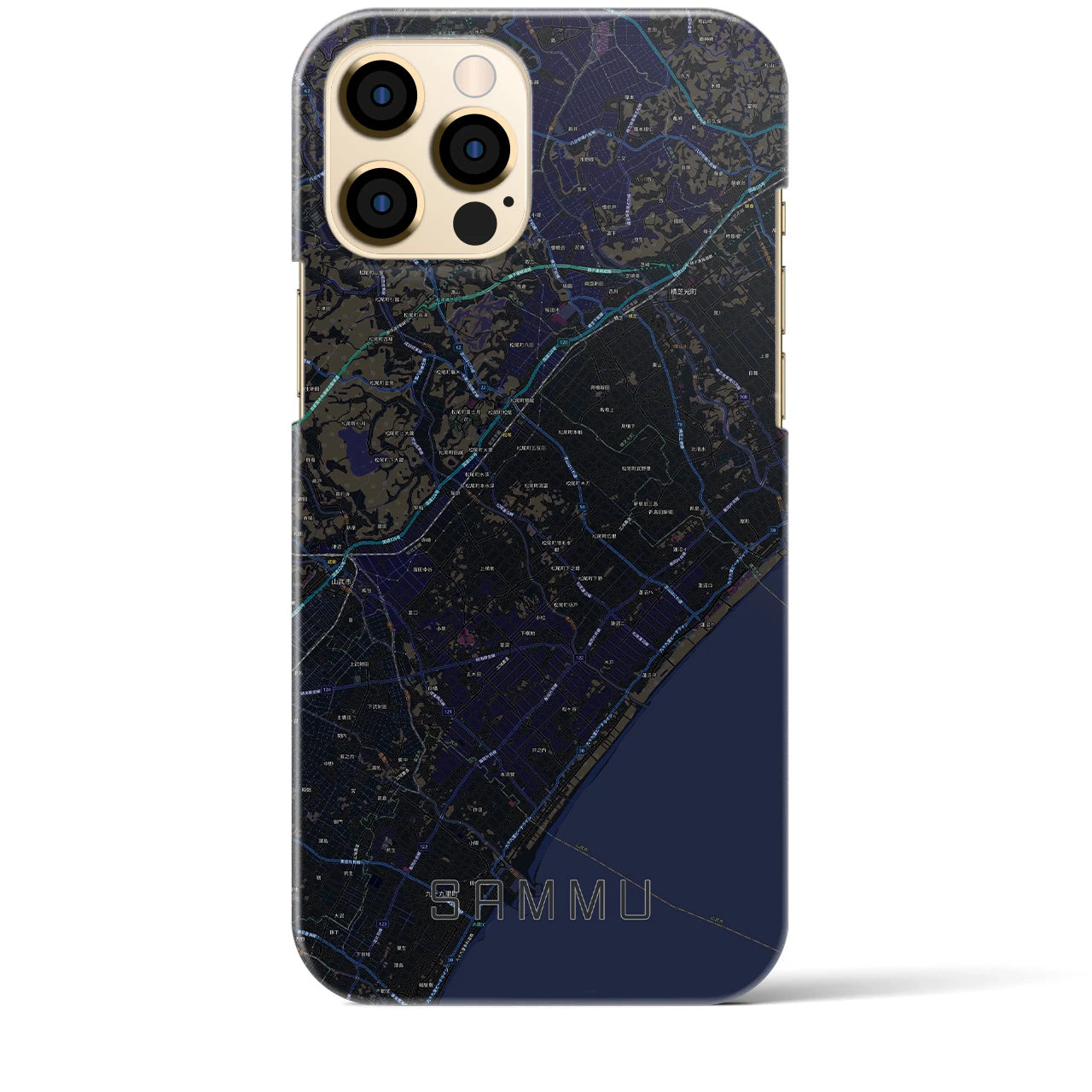 【山武(千葉県)】地図柄iPhoneケース(バックカバータイプ)
