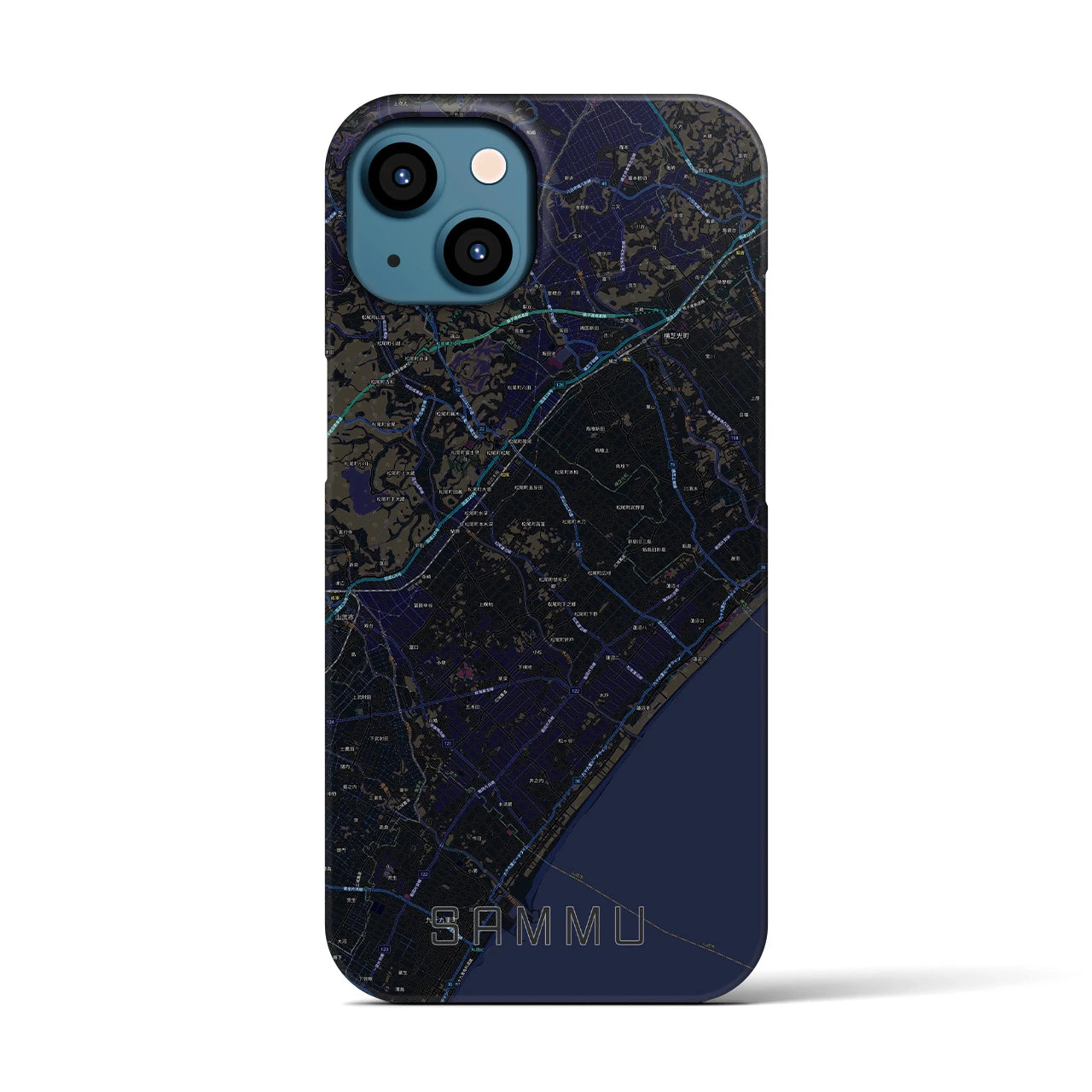 【山武(千葉県)】地図柄iPhoneケース(バックカバータイプ)