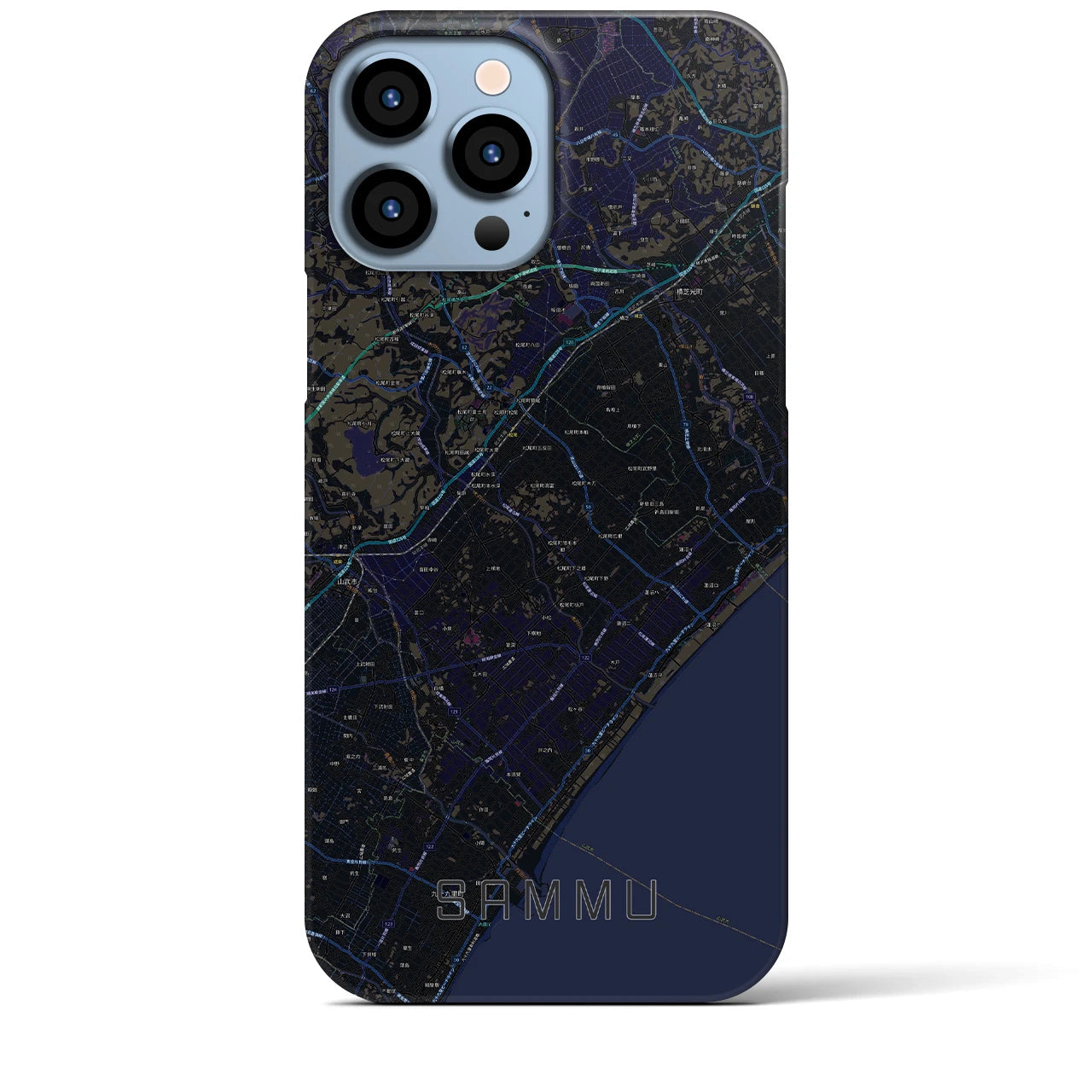 【山武(千葉県)】地図柄iPhoneケース(バックカバータイプ)