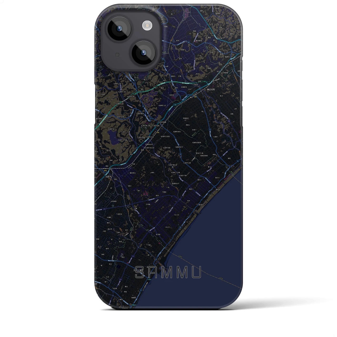【山武(千葉県)】地図柄iPhoneケース(バックカバータイプ)