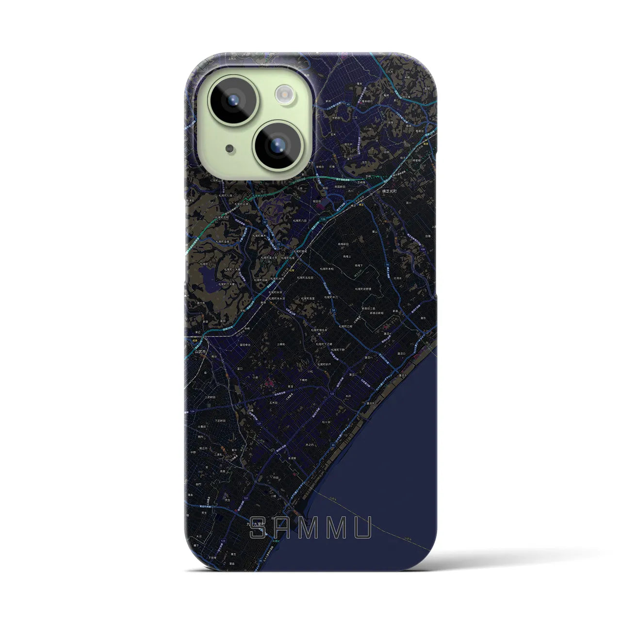 【山武(千葉県)】地図柄iPhoneケース(バックカバータイプ)