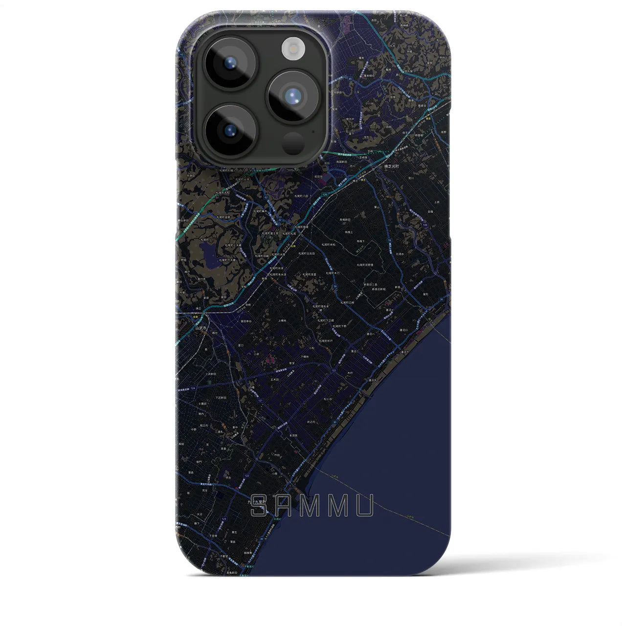 【山武(千葉県)】地図柄iPhoneケース(バックカバータイプ)