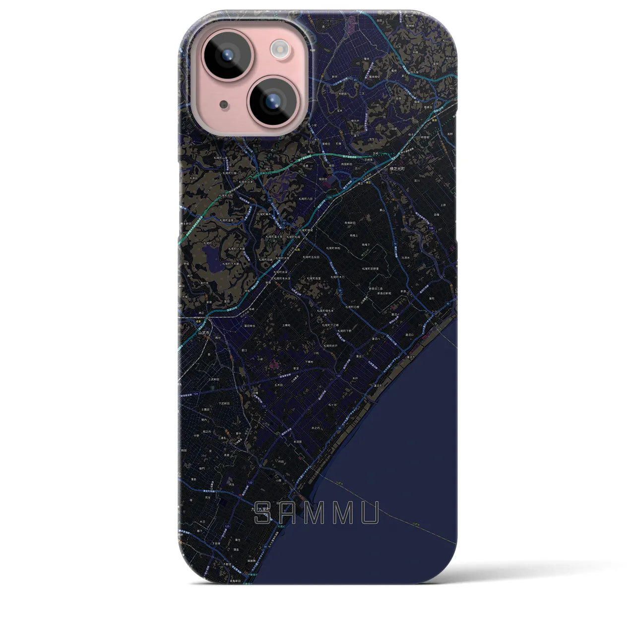 【山武(千葉県)】地図柄iPhoneケース(バックカバータイプ)