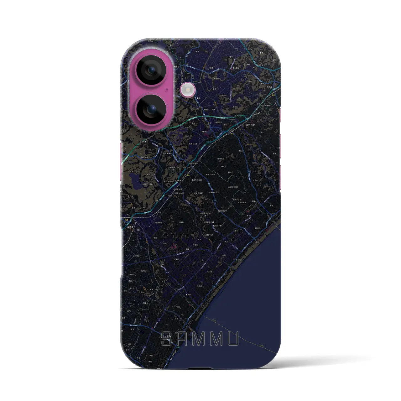 【山武(千葉県)】地図柄iPhoneケース(バックカバータイプ)