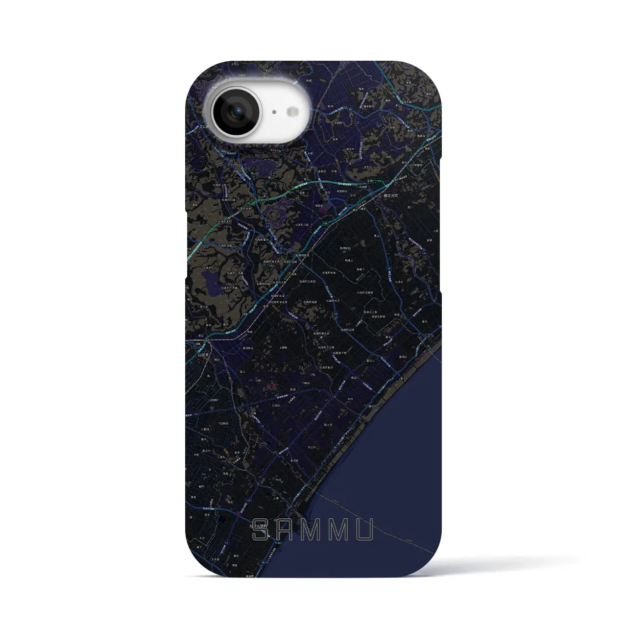 【山武(千葉県)】地図柄iPhoneケース(バックカバータイプ)