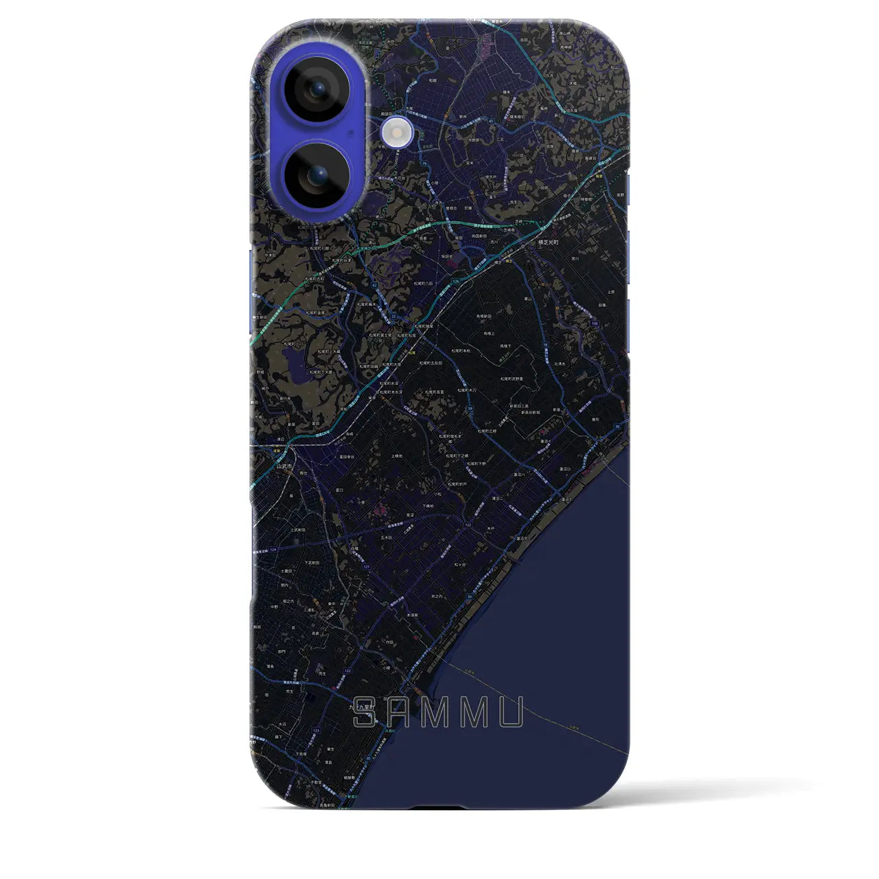 【山武(千葉県)】地図柄iPhoneケース(バックカバータイプ)