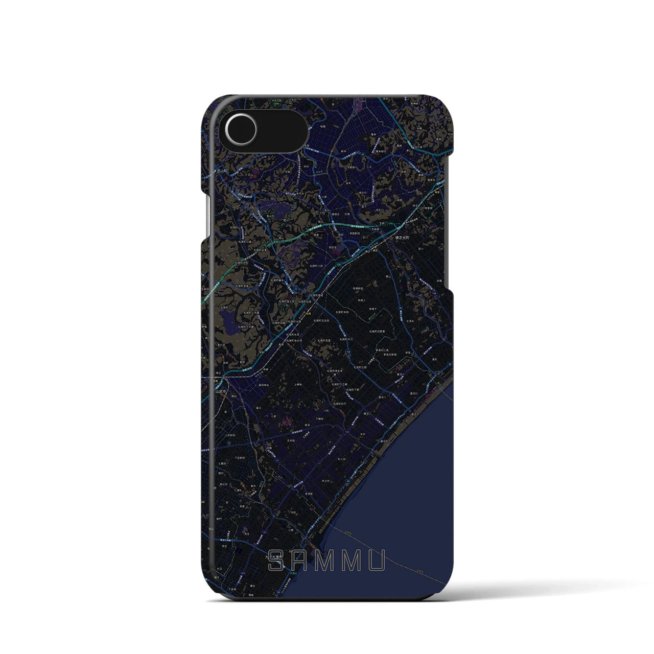 【山武(千葉県)】地図柄iPhoneケース(バックカバータイプ)