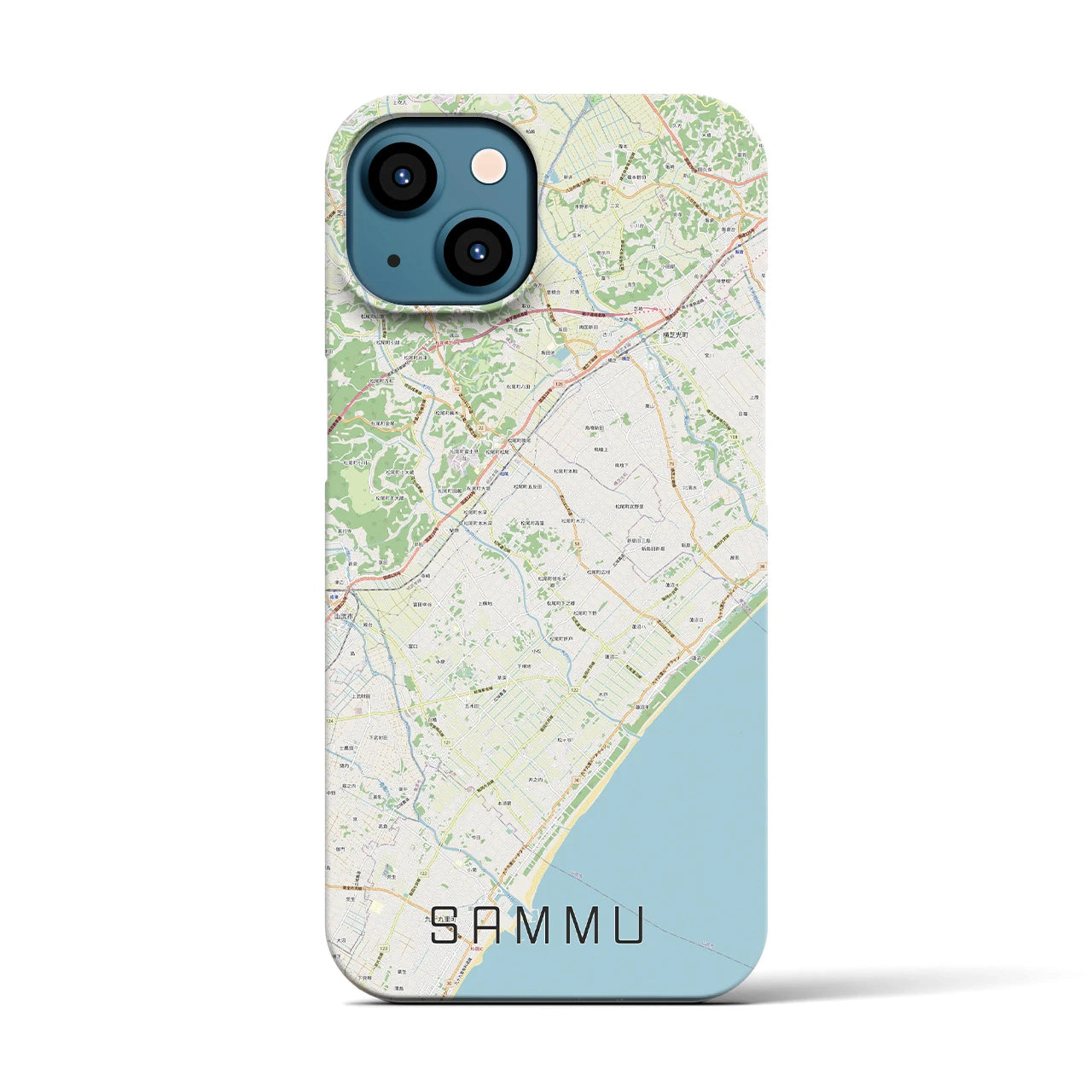 【山武(千葉県)】地図柄iPhoneケース(バックカバータイプ)
