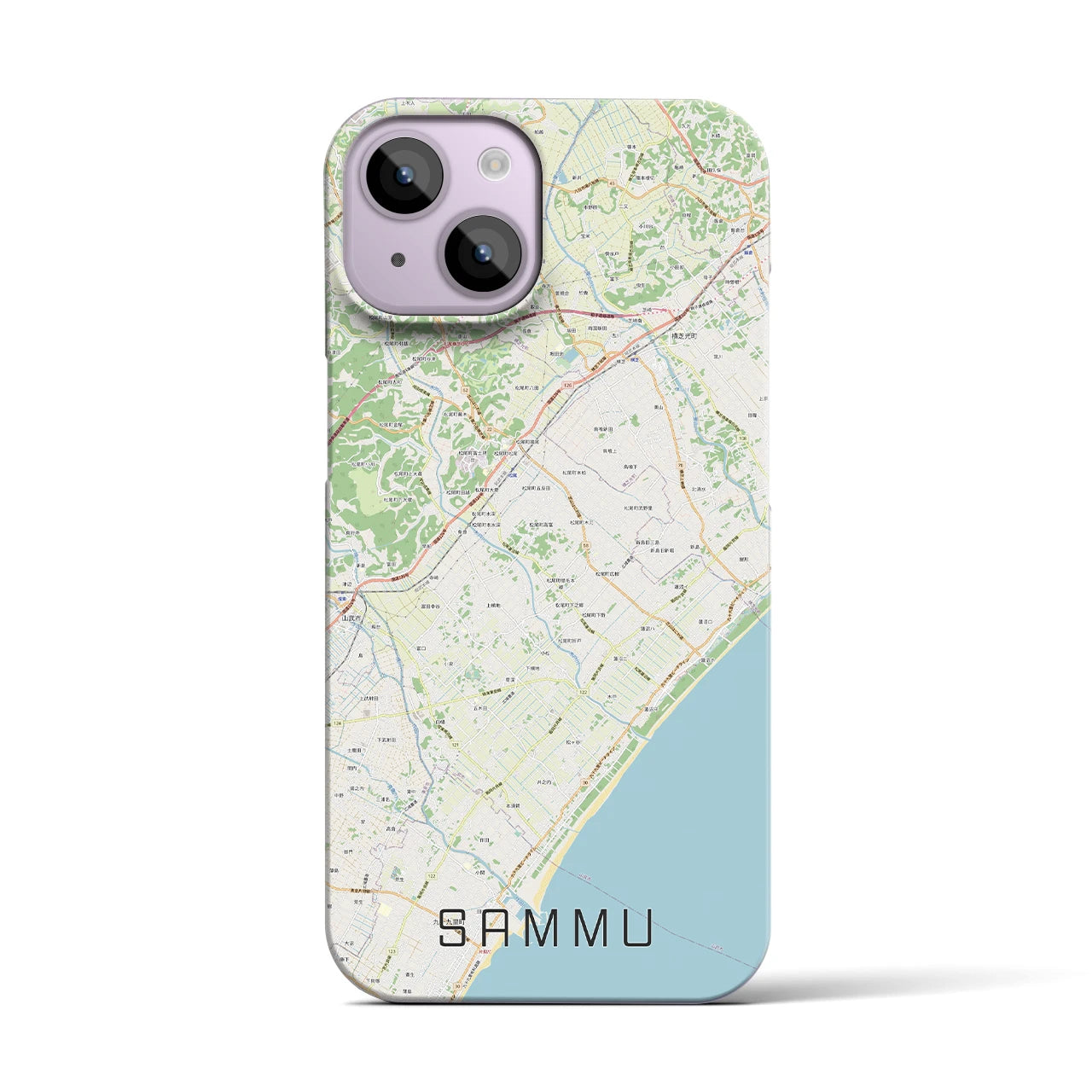 【山武(千葉県)】地図柄iPhoneケース(バックカバータイプ)