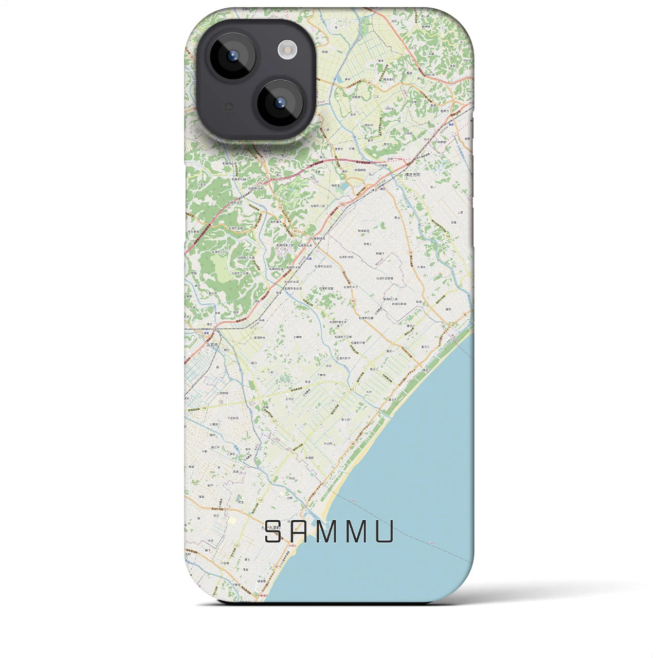 【山武(千葉県)】地図柄iPhoneケース(バックカバータイプ)