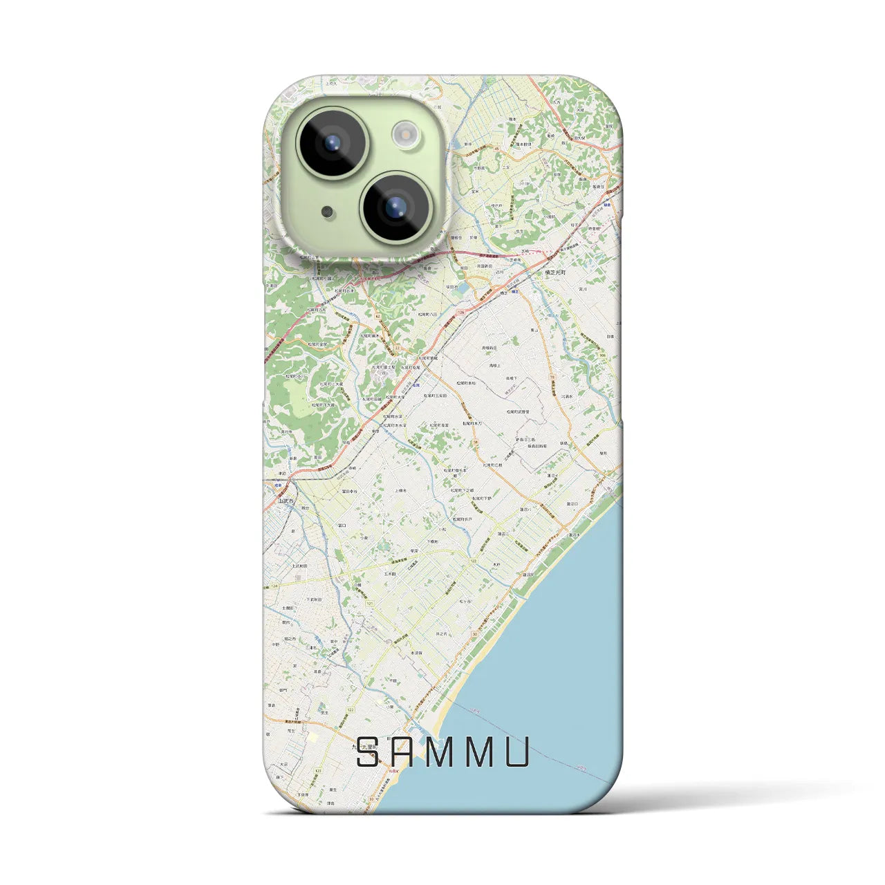 【山武(千葉県)】地図柄iPhoneケース(バックカバータイプ)