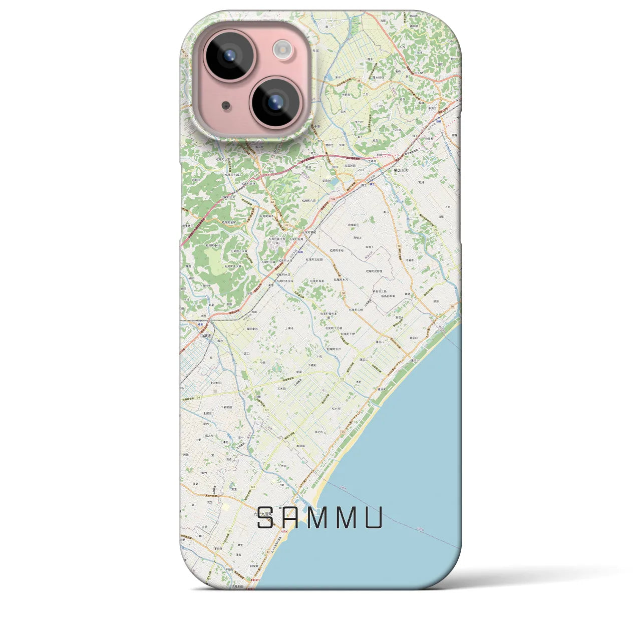 【山武(千葉県)】地図柄iPhoneケース(バックカバータイプ)