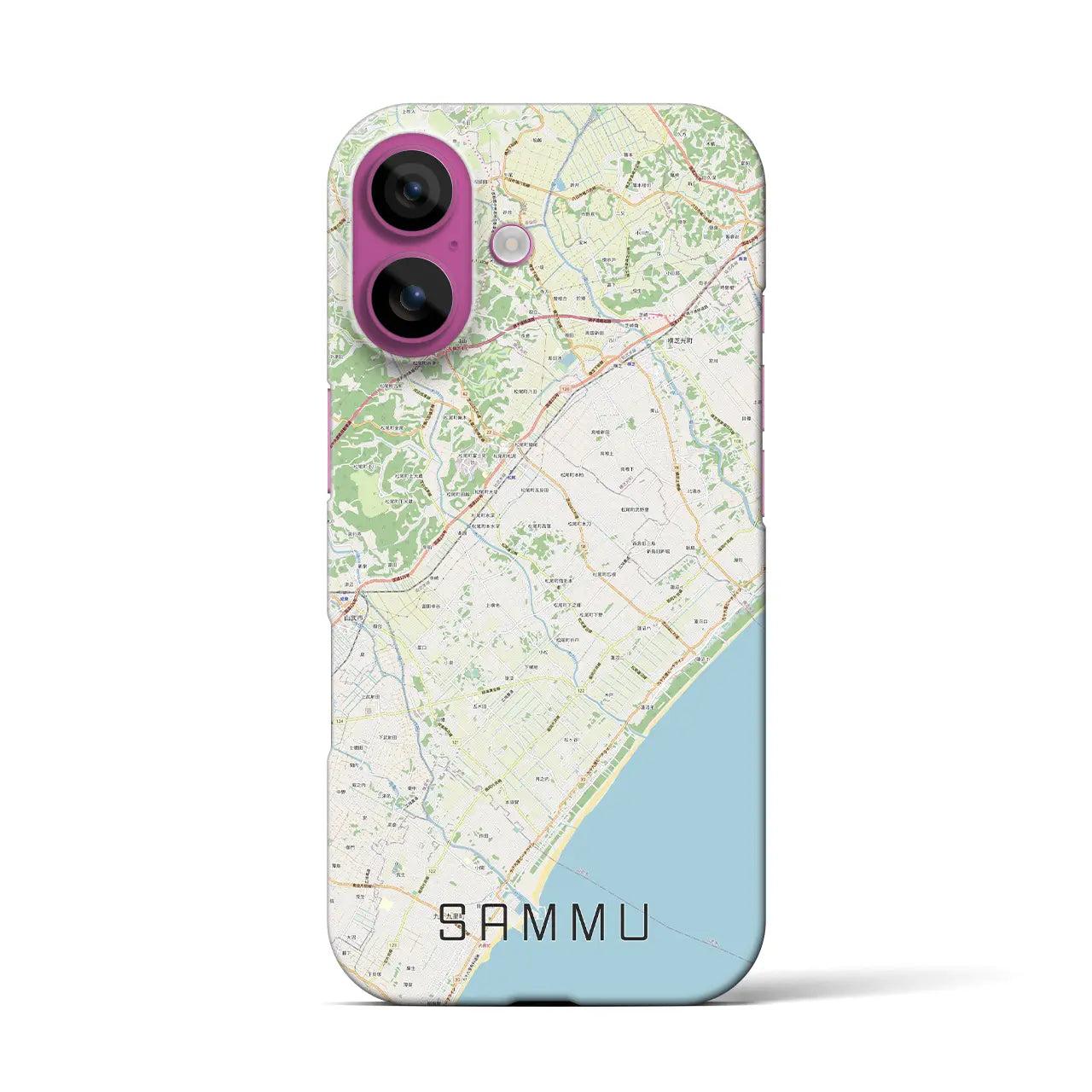 【山武(千葉県)】地図柄iPhoneケース(バックカバータイプ)