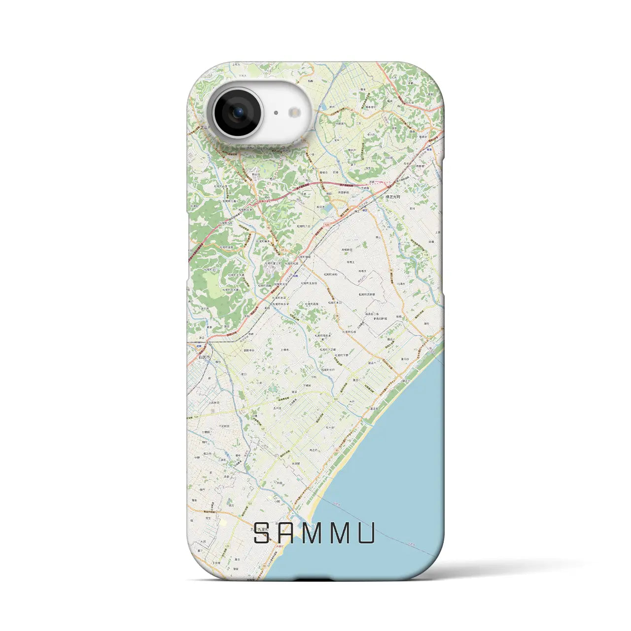 【山武(千葉県)】地図柄iPhoneケース(バックカバータイプ)