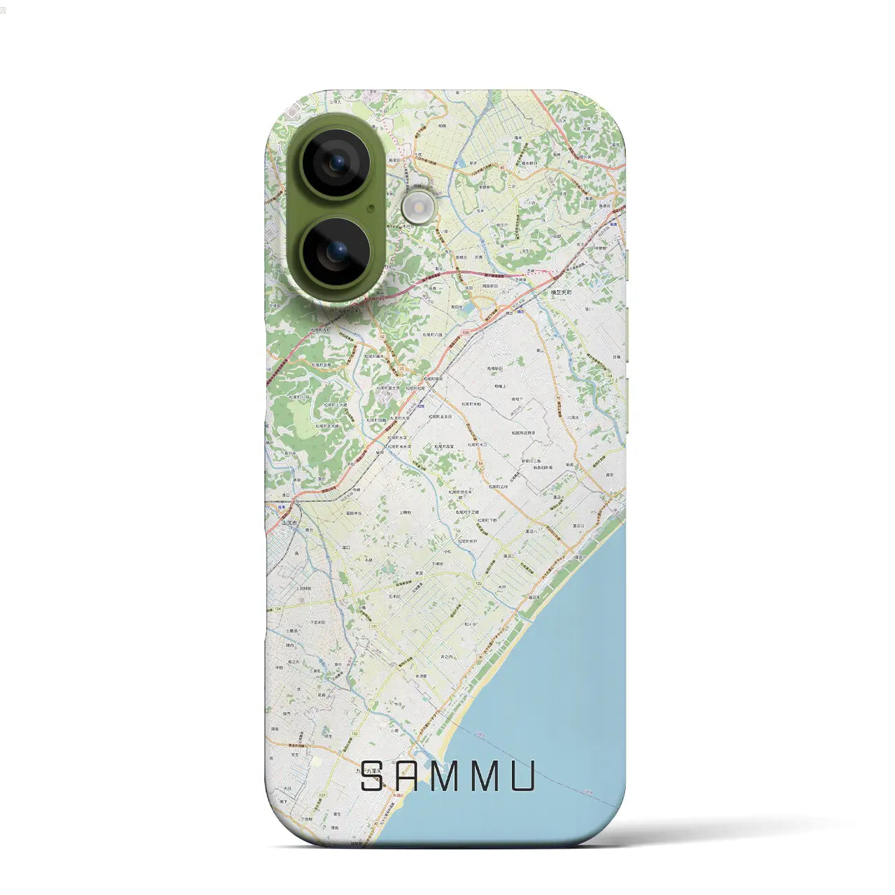 【山武(千葉県)】地図柄iPhoneケース(バックカバータイプ)