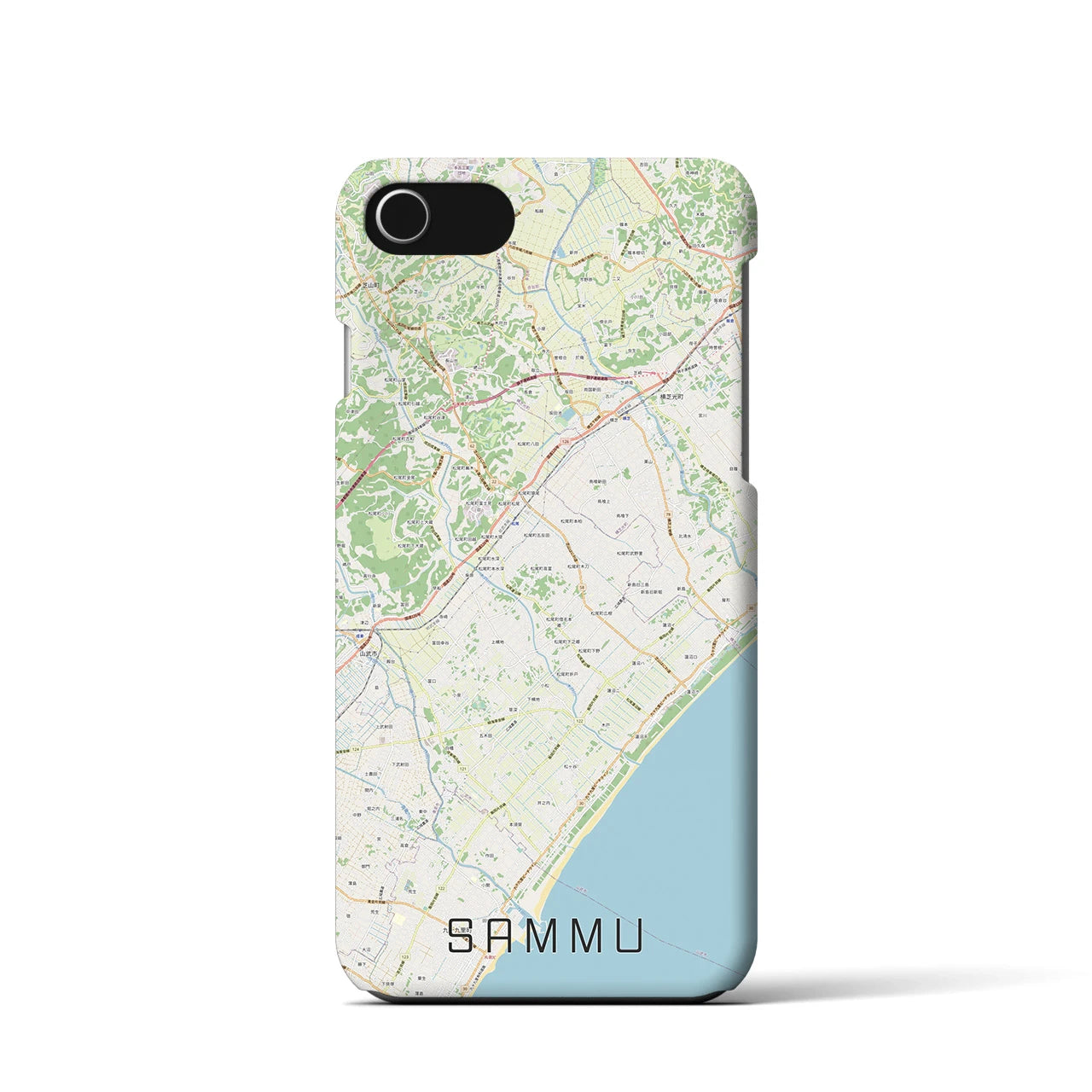 【山武(千葉県)】地図柄iPhoneケース(バックカバータイプ)