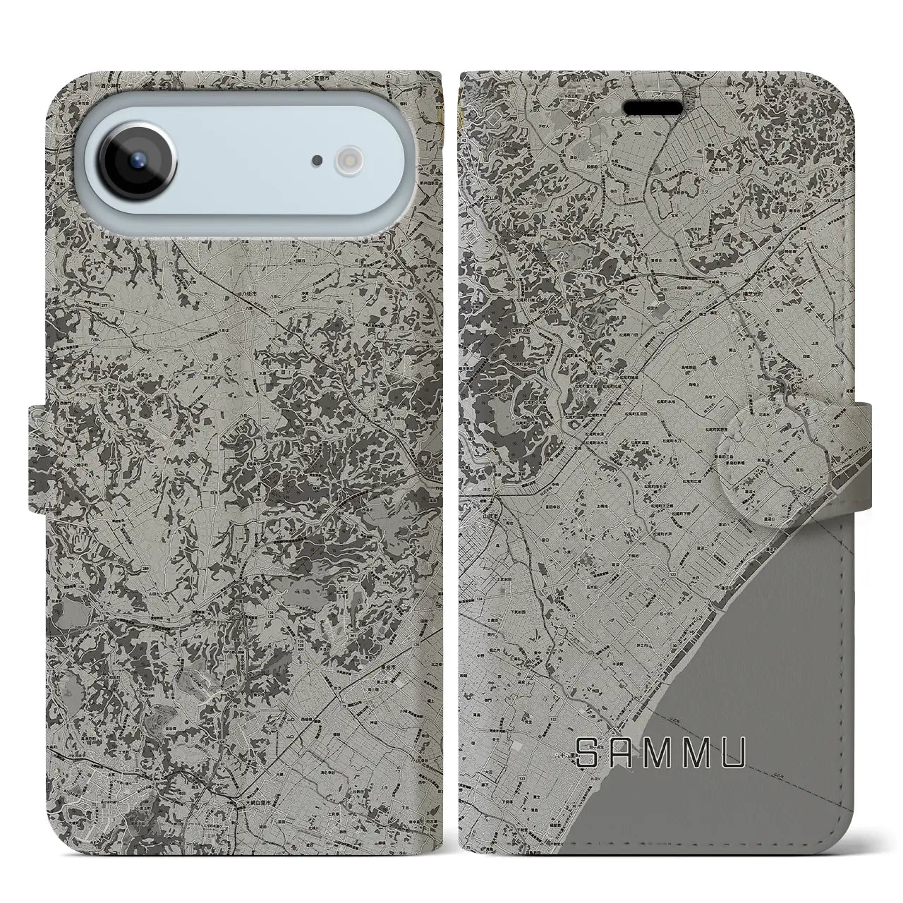 【山武(千葉県)】地図柄iPhoneケース(手帳タイプ)