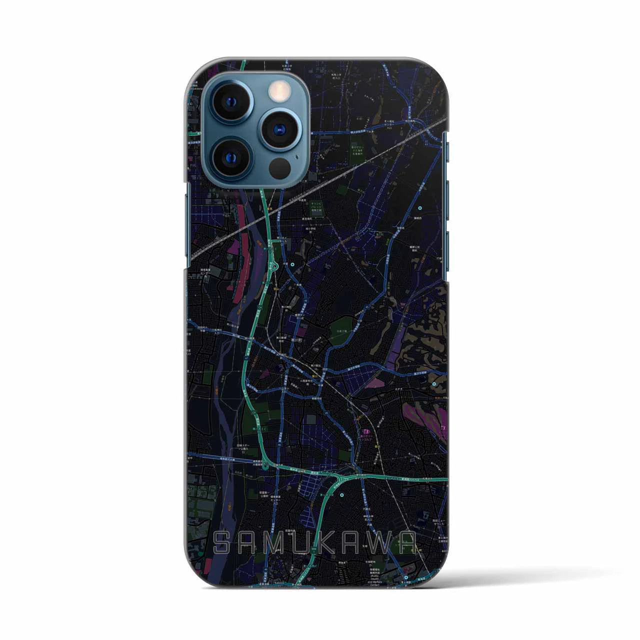 【寒川(神奈川県)】地図柄iPhoneケース(バックカバータイプ)