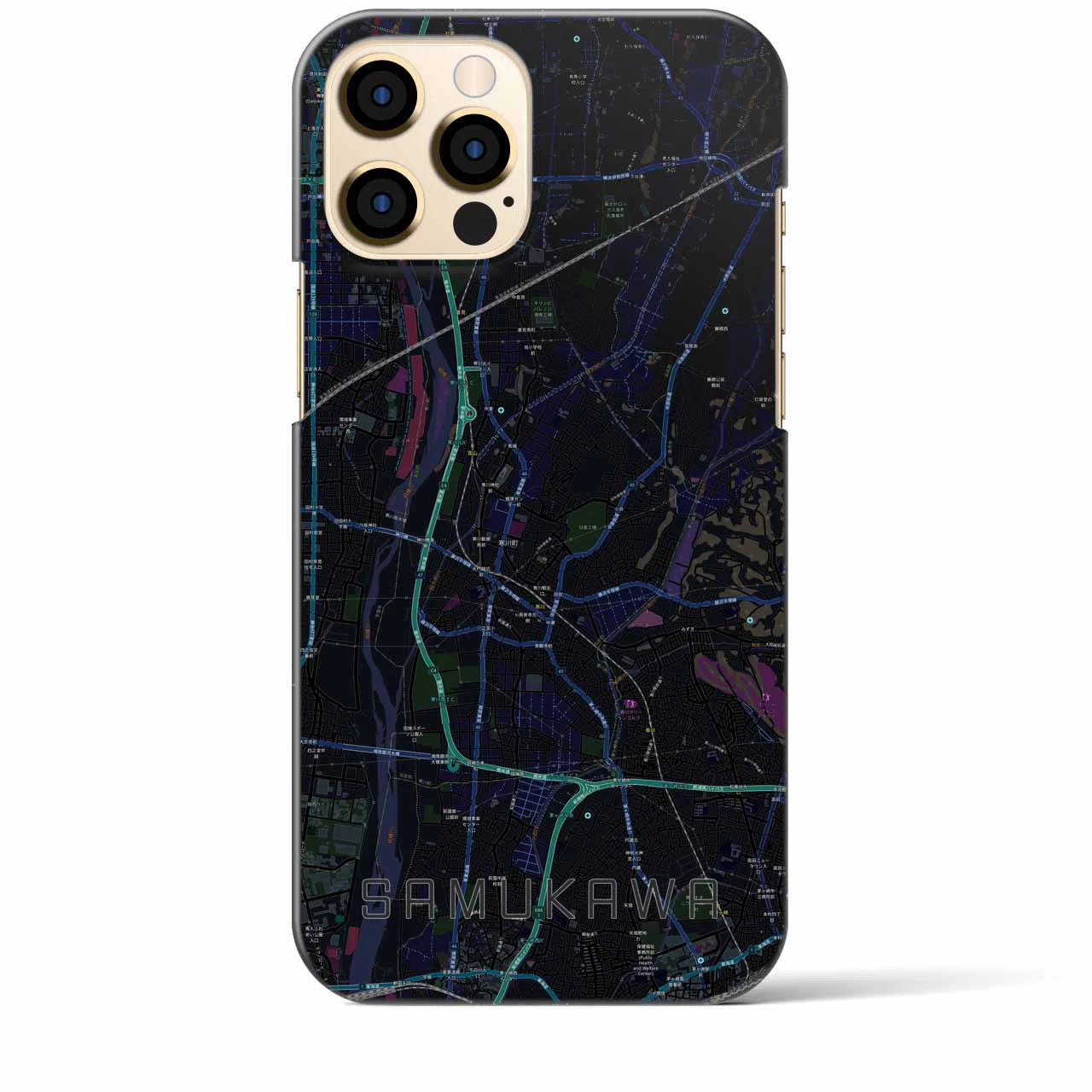 【寒川(神奈川県)】地図柄iPhoneケース(バックカバータイプ)