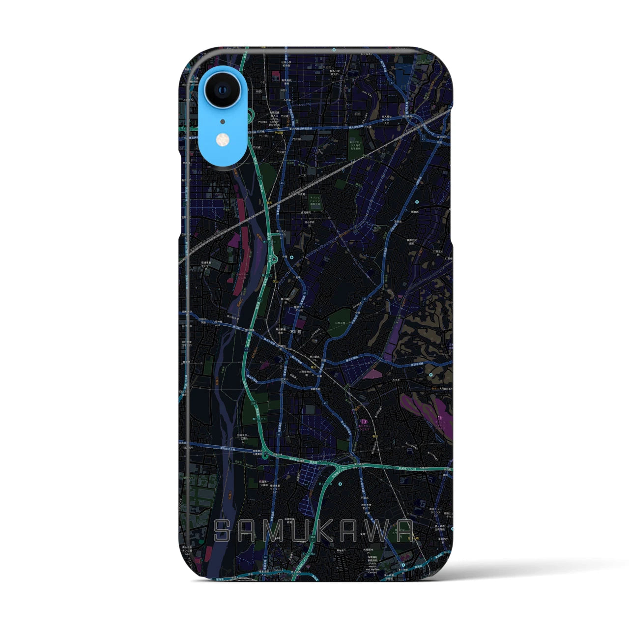 【寒川(神奈川県)】地図柄iPhoneケース(バックカバータイプ)