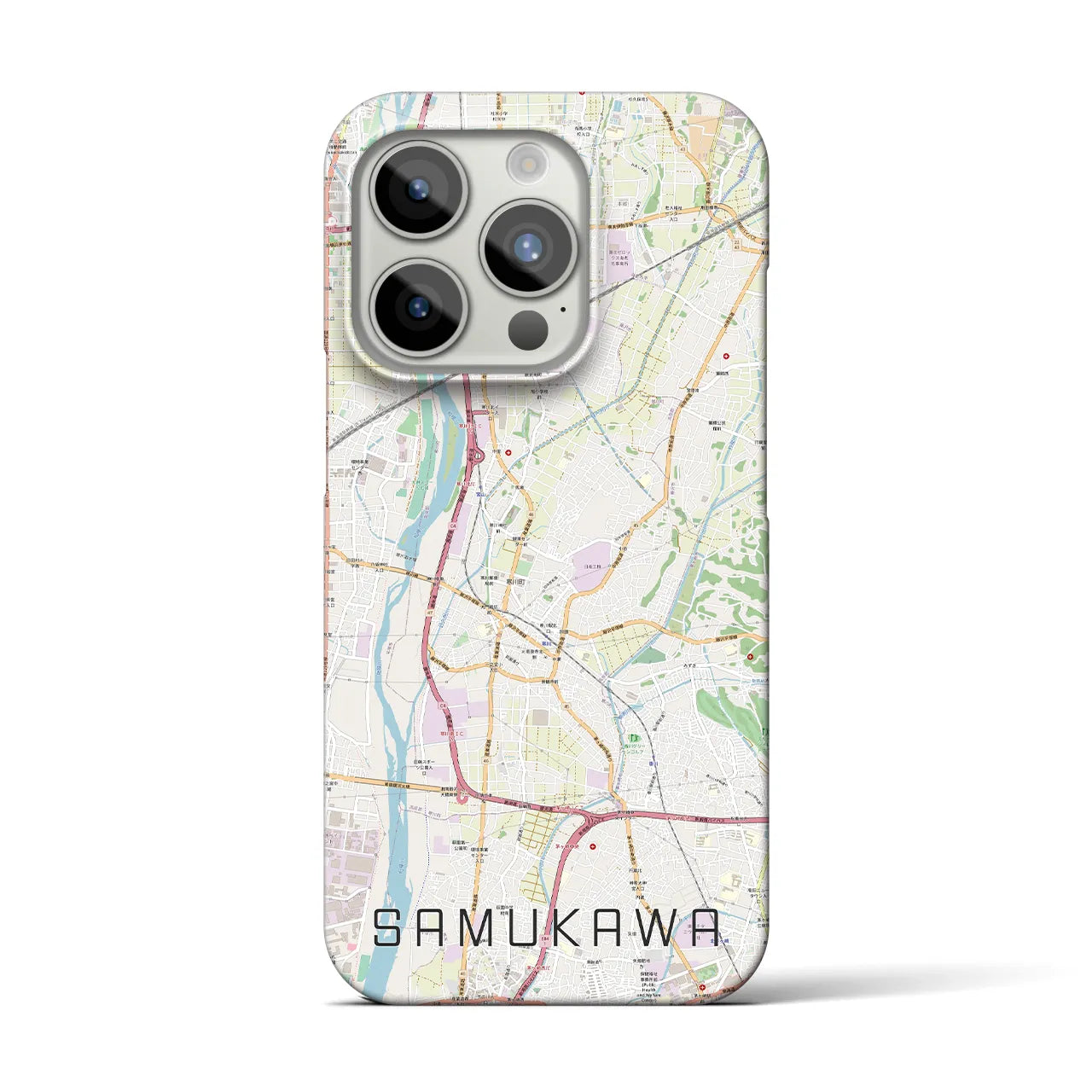 【寒川(神奈川県)】地図柄iPhoneケース(バックカバータイプ)