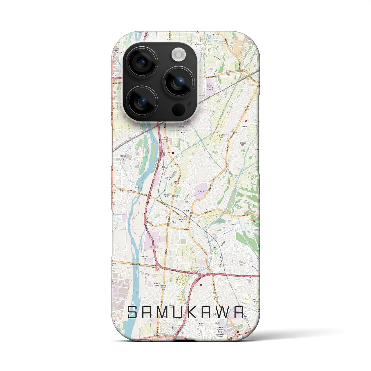 【寒川(神奈川県)】地図柄iPhoneケース(バックカバータイプ)