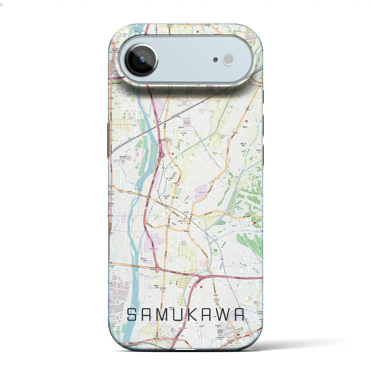 【寒川(神奈川県)】地図柄iPhoneケース(バックカバータイプ)