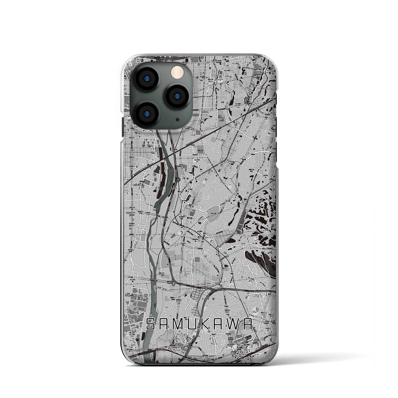 【寒川(神奈川県)】地図柄iPhoneケース(クリアタイプ)