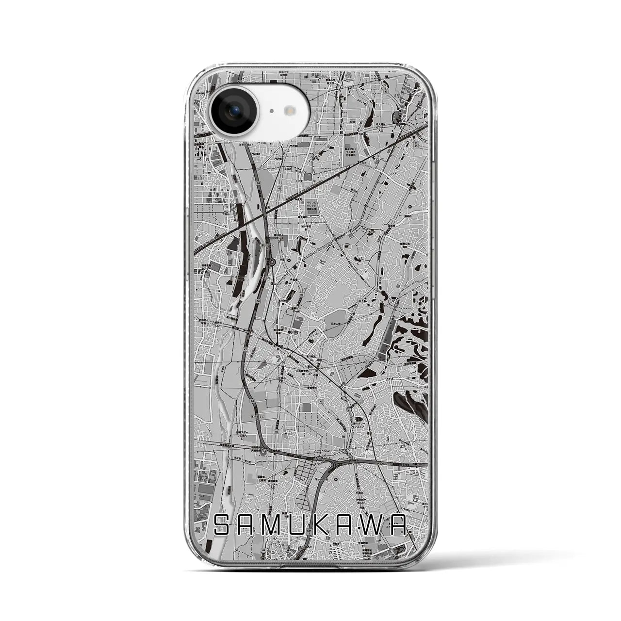 【寒川(神奈川県)】地図柄iPhoneケース(クリアタイプ)