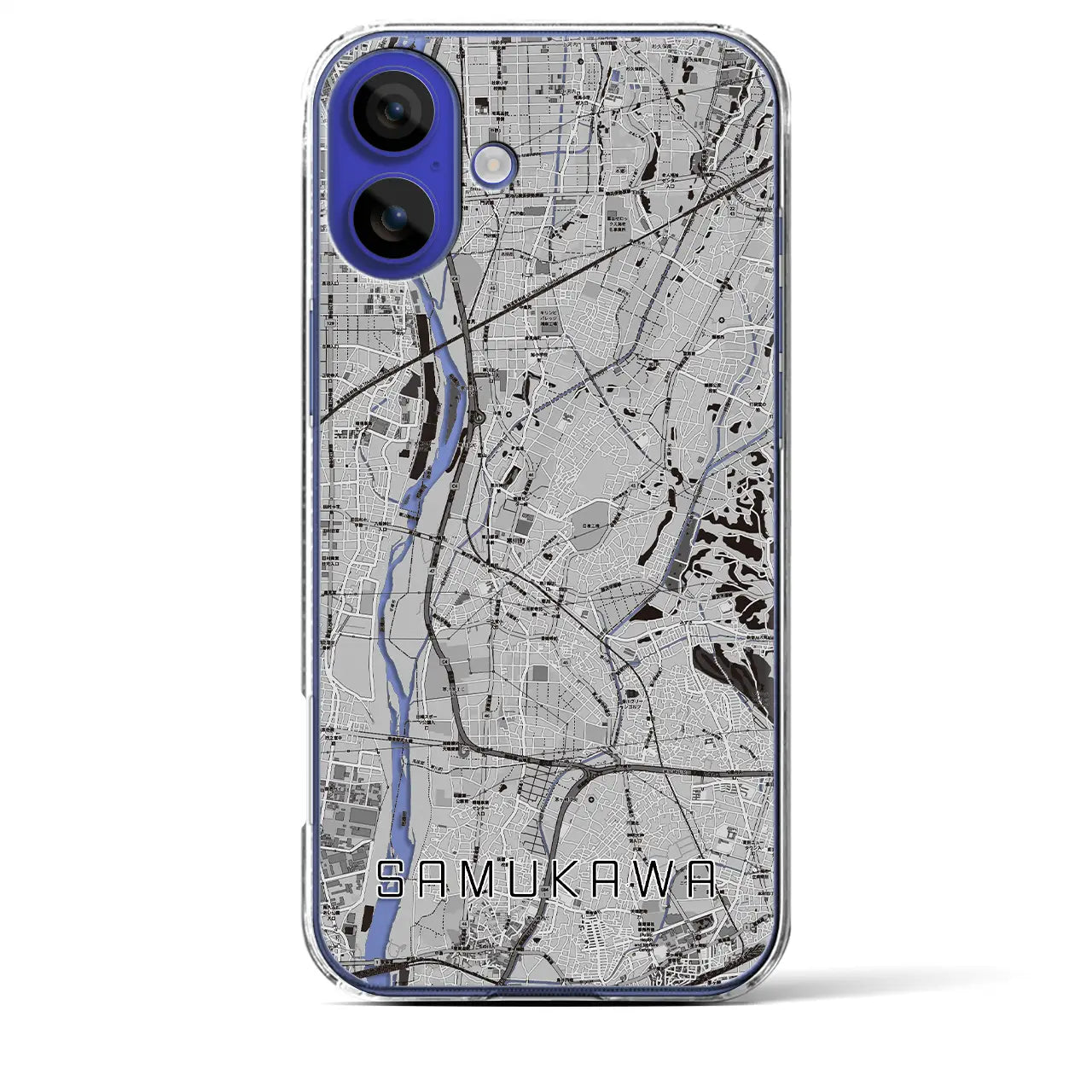 【寒川(神奈川県)】地図柄iPhoneケース(クリアタイプ)