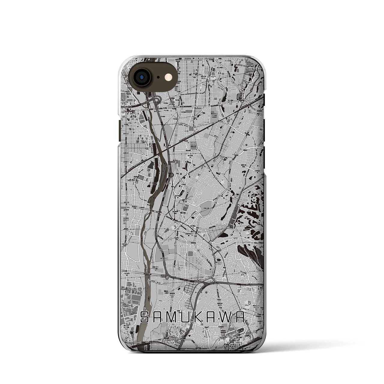 【寒川(神奈川県)】地図柄iPhoneケース(クリアタイプ)