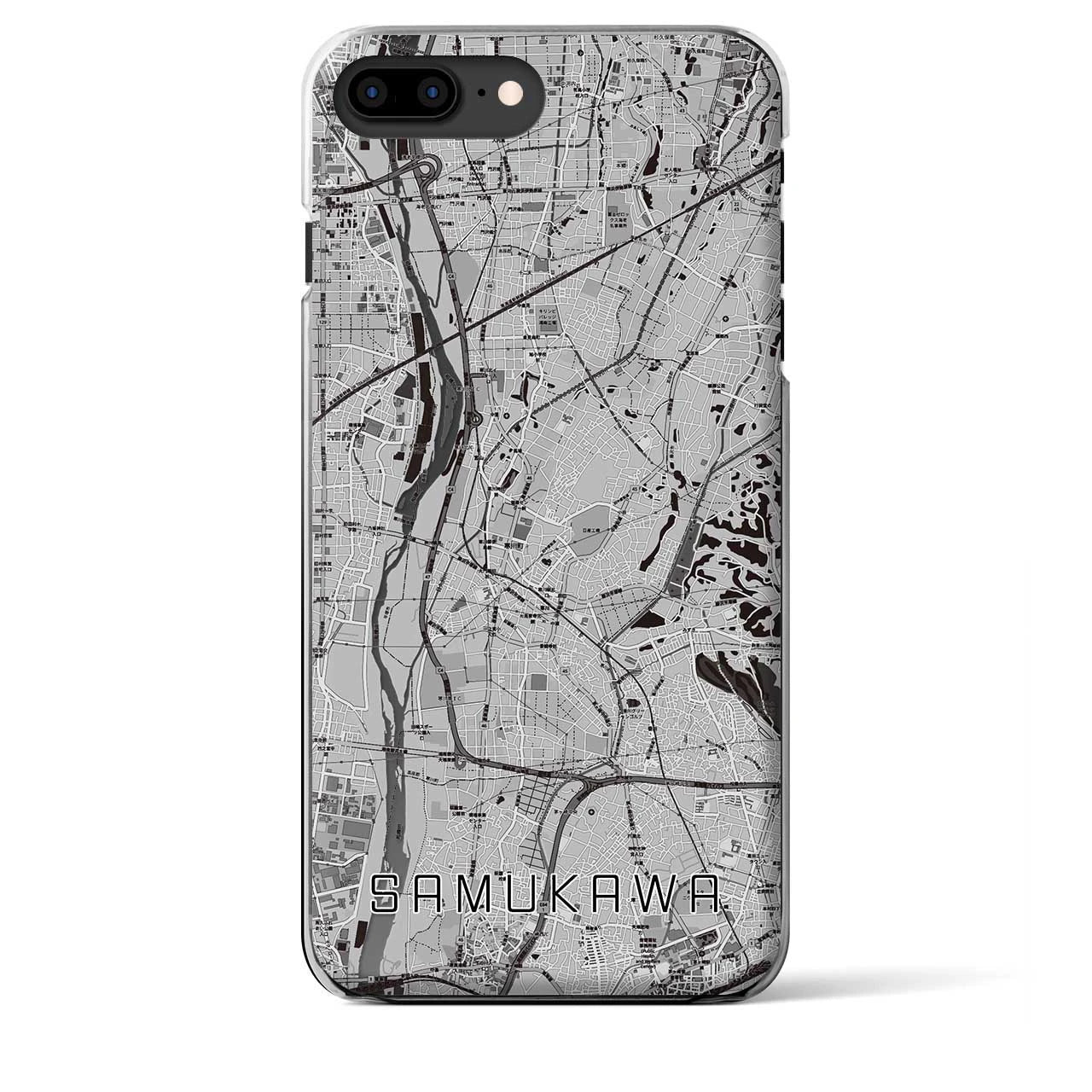 【寒川(神奈川県)】地図柄iPhoneケース(クリアタイプ)