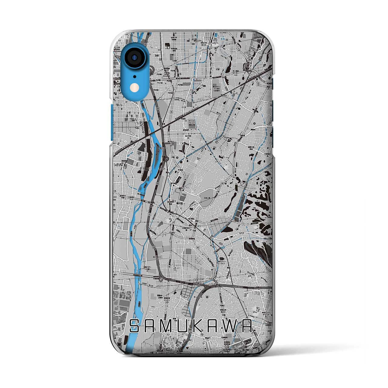 【寒川(神奈川県)】地図柄iPhoneケース(クリアタイプ)