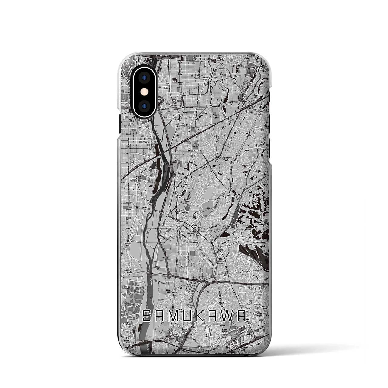 【寒川(神奈川県)】地図柄iPhoneケース(クリアタイプ)