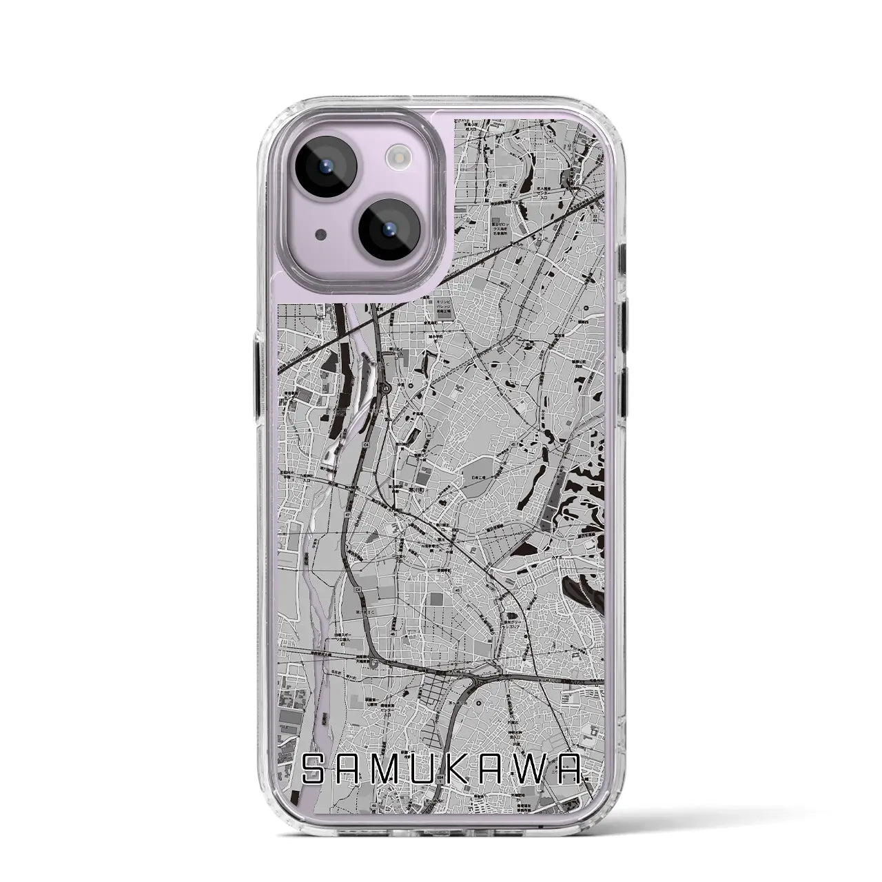【寒川(神奈川県)】地図柄iPhoneケース(MagSafeタイプ)