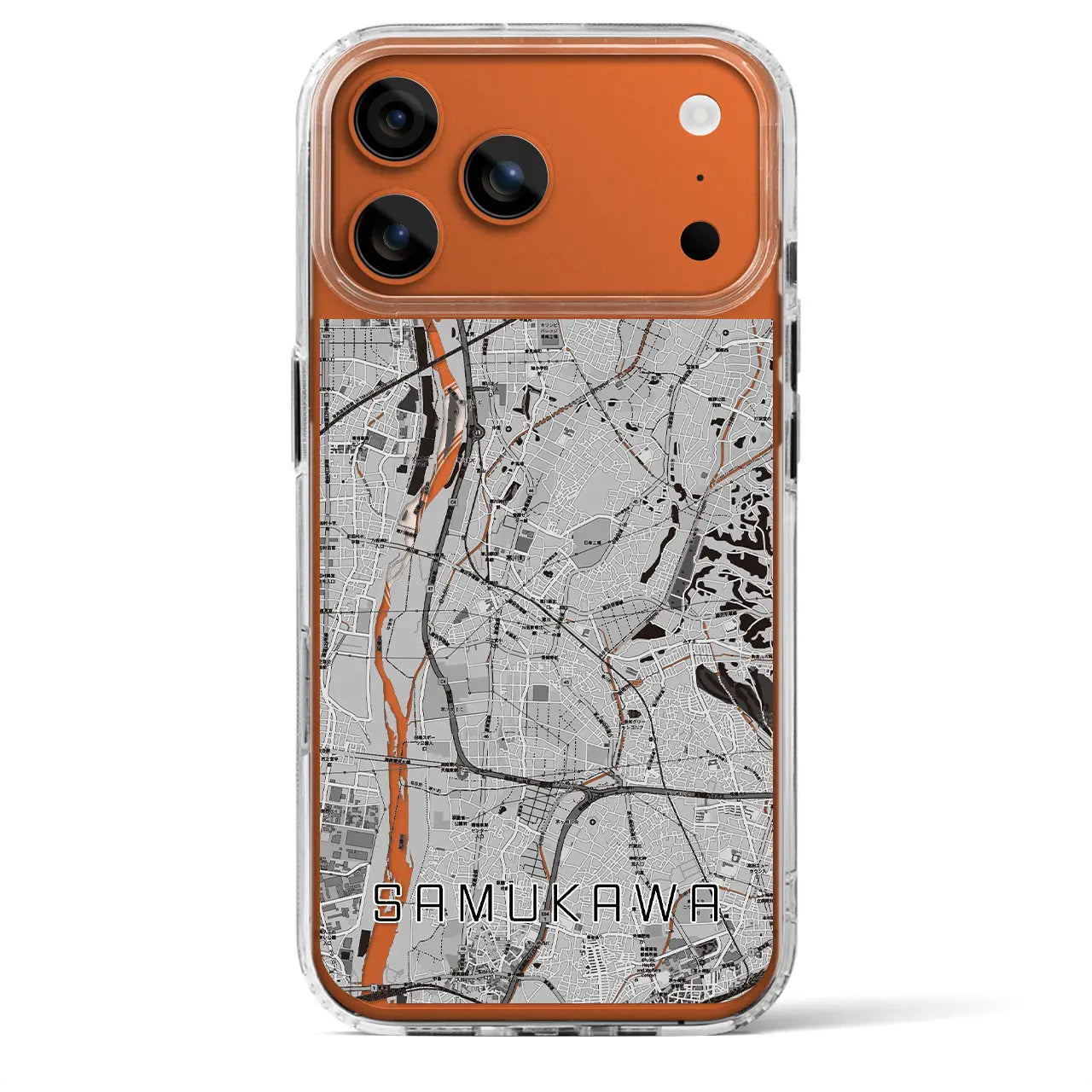 【寒川(神奈川県)】地図柄iPhoneケース(MagSafeタイプ)