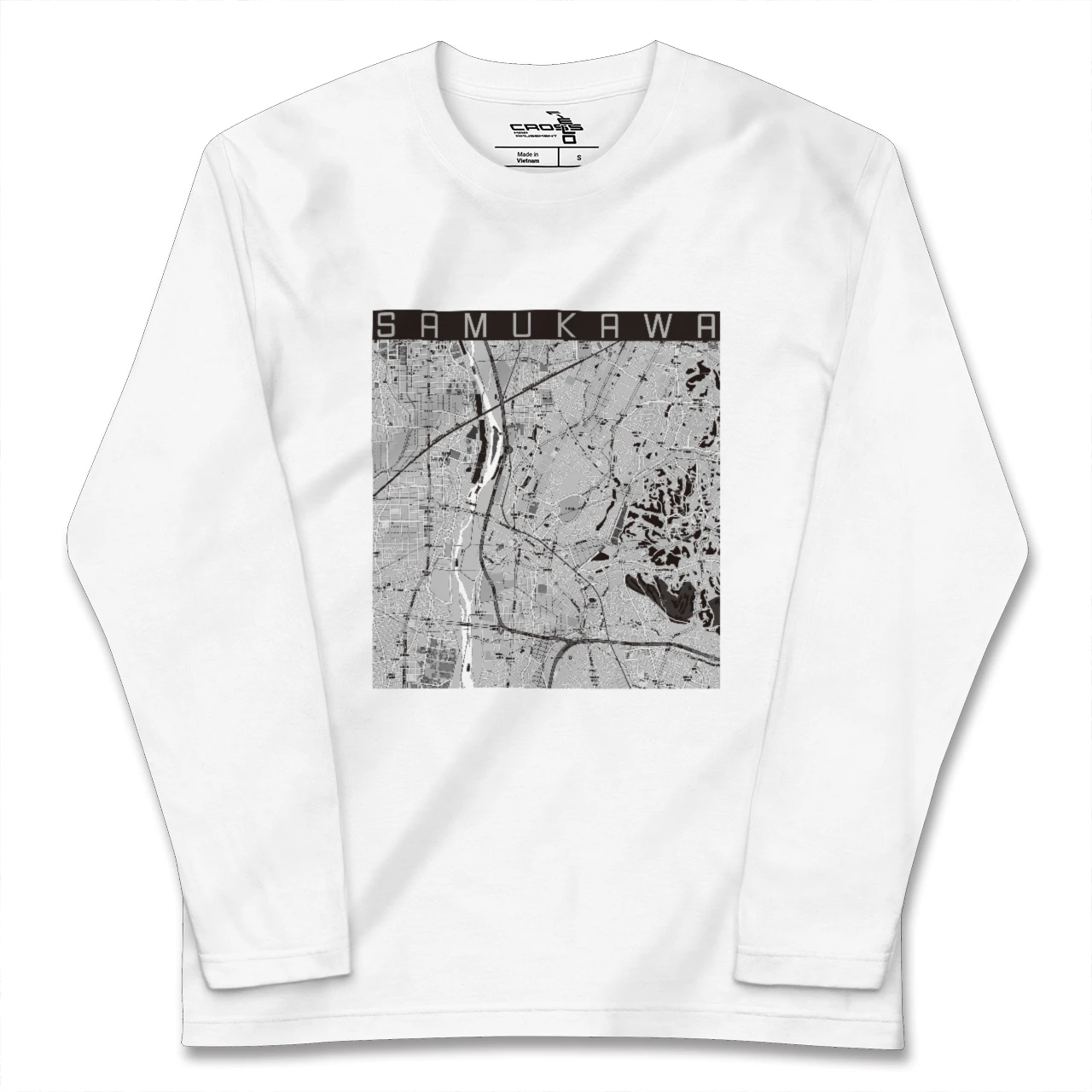 【寒川(神奈川県)】地図柄ロングスリーブTシャツ