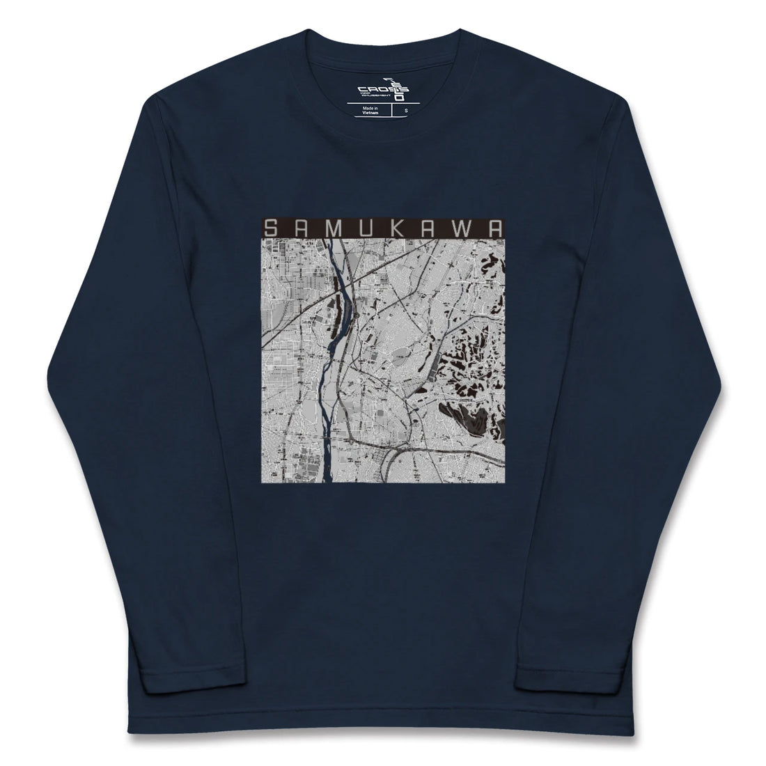 【寒川(神奈川県)】地図柄ロングスリーブTシャツ