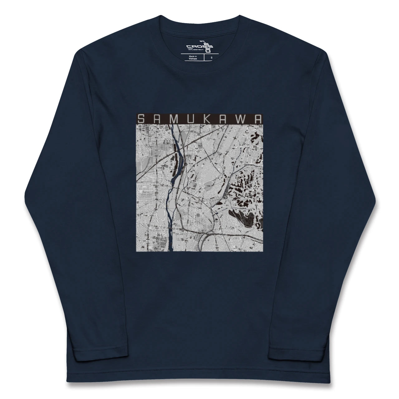 【寒川(神奈川県)】地図柄ロングスリーブTシャツ