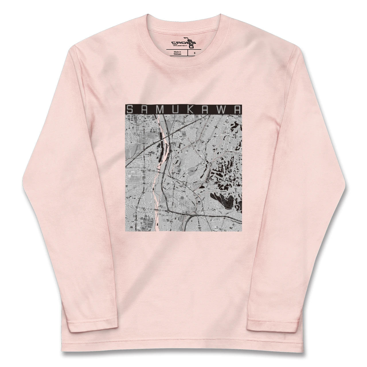 【寒川(神奈川県)】地図柄ロングスリーブTシャツ