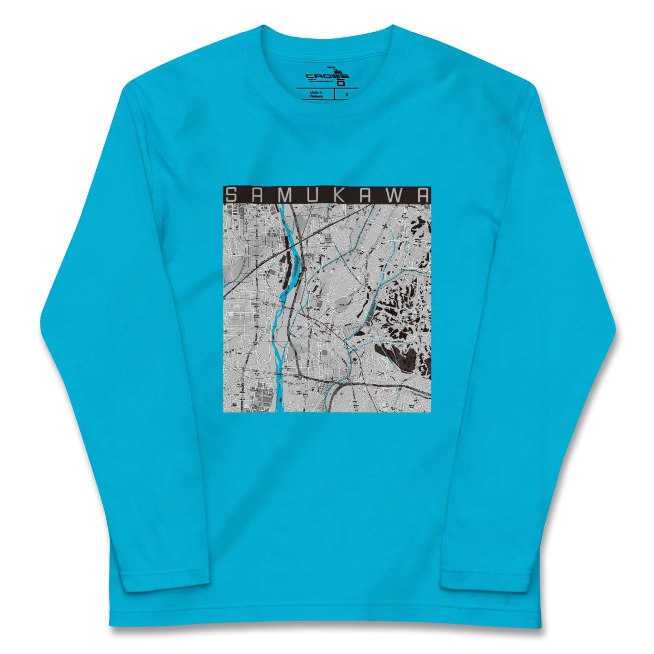 【寒川(神奈川県)】地図柄ロングスリーブTシャツ