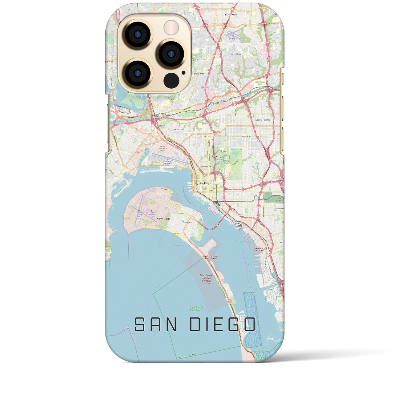 【サンディエゴ(アメリカ)】地図柄iPhoneケース(バックカバータイプ)