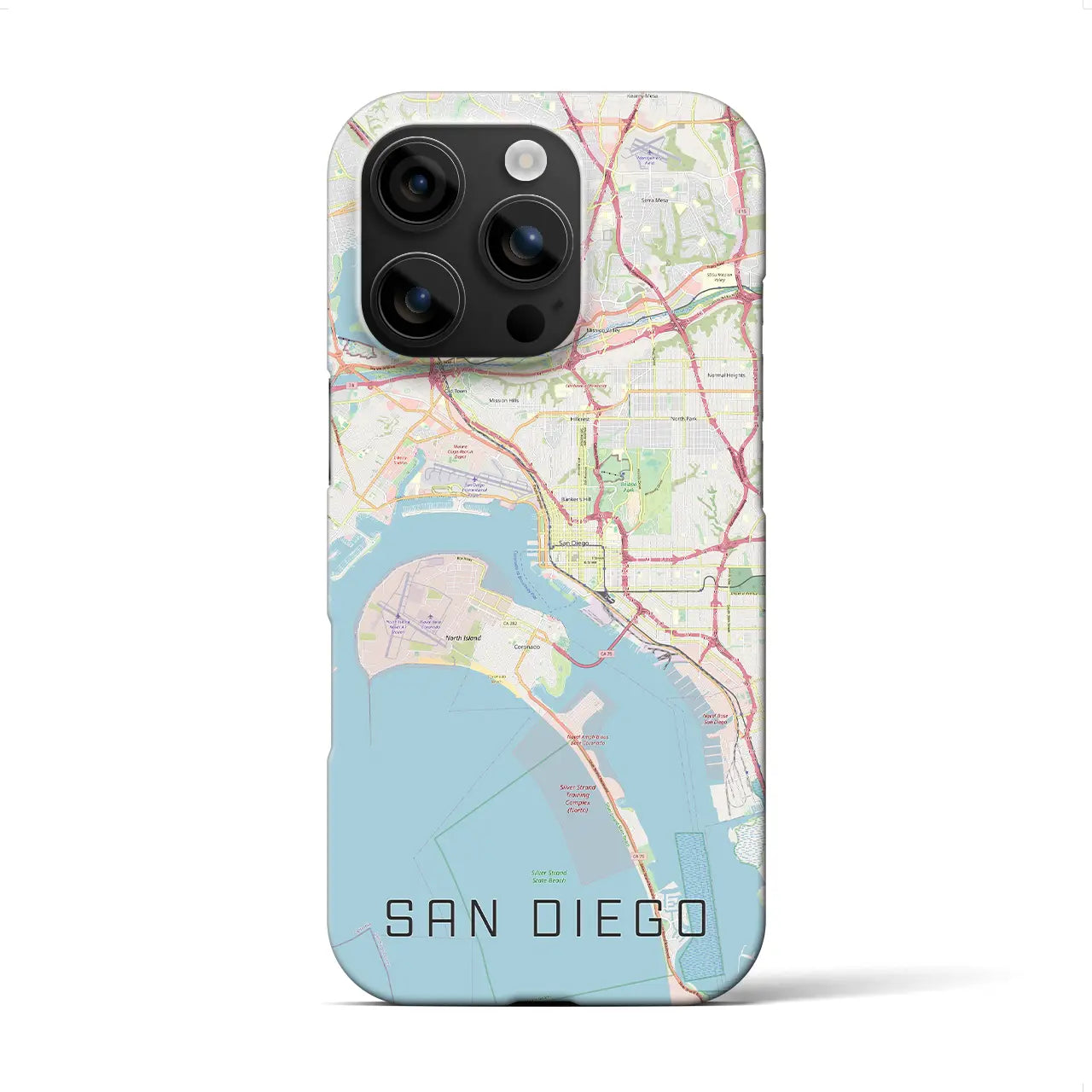 【サンディエゴ(アメリカ)】地図柄iPhoneケース(バックカバータイプ)