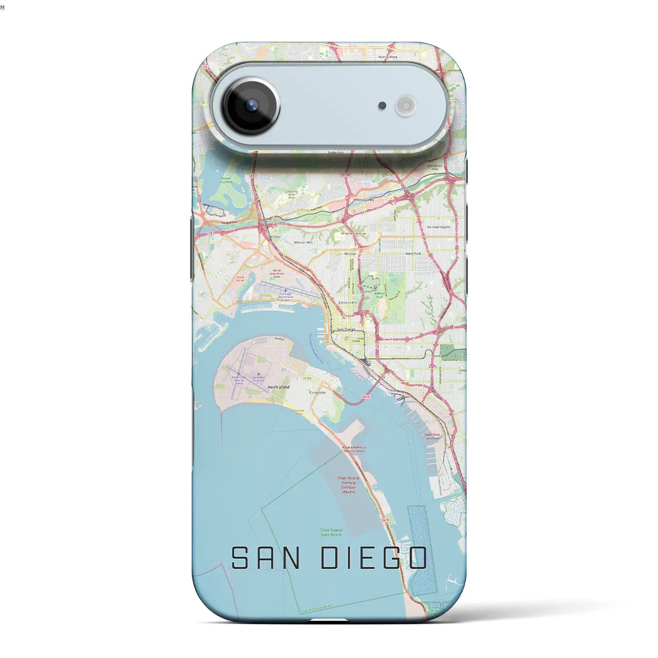 【サンディエゴ(アメリカ)】地図柄iPhoneケース(バックカバータイプ)