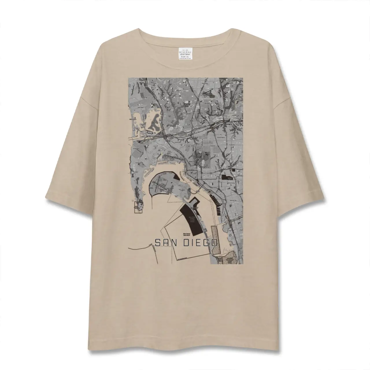 【サンディエゴ(アメリカ)】地図柄ビッグシルエットTシャツ